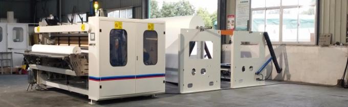 PLC Wallboard Rewinding Toilet Tissue Making Machine 7.5KW 2 Stand 4