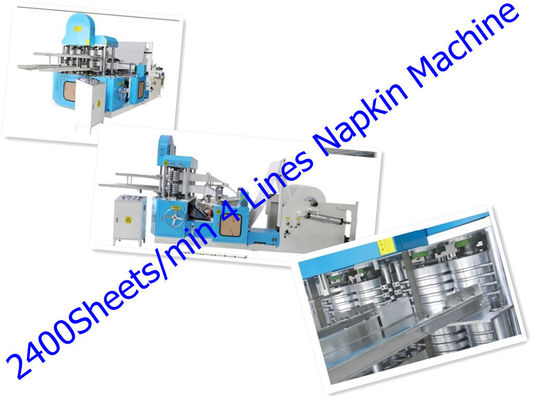 DELAPAN FOLD 5.5KW PLC Mesin Pembuat Serbet Otomatis