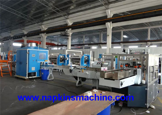 Jumbo Roll V Lipat Interfold Lini Produksi Jaringan Wajah
