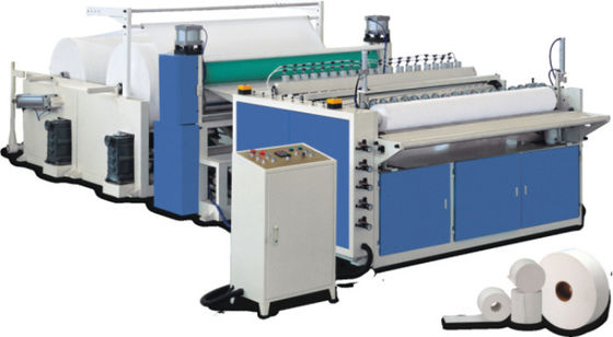 200 m / Min Mesin Jumbo Roll Paper Slitting Timbul