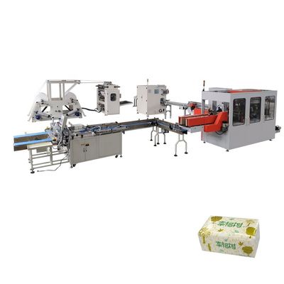 100 draw / Min Tissue Paper Maker, Lini Produksi Jaringan Wajah PLC Ukuran 210mm