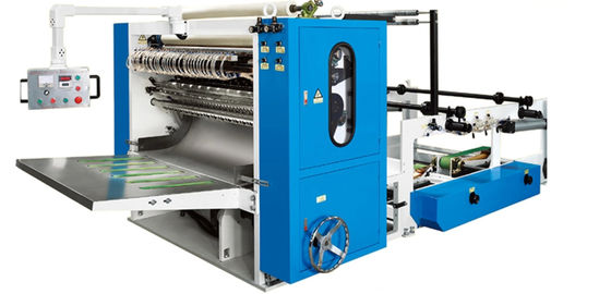Gambar Lembut 11KW Lini Produksi Jaringan Wajah 4800 lembar / menit Interfold