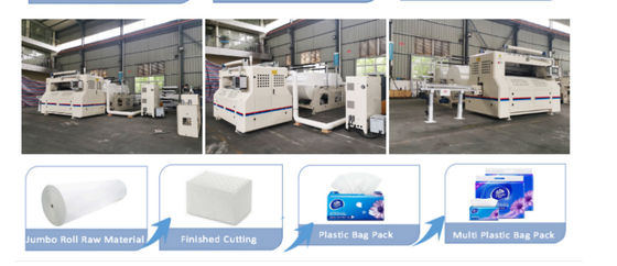 11KW 0.5Mpa Lini Produksi Tisu Wajah Tepi Embossing 18g / m2